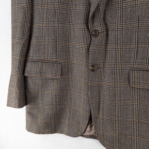 RBM Collection 100% Lambswool Brown 42R Blazer Jacket 2 Button Vented - Picture 3 of 14